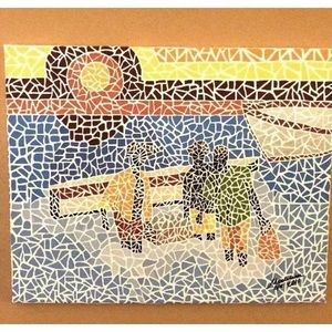 Acrylic paint mosaic 20”x16” painted by me